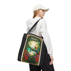 Tote Bag — Parrot Friends at Seashore, TLC Logo