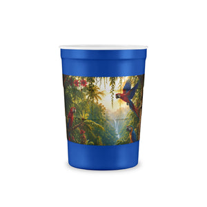 Tropical Rainforest Parrot Steel Cup, 16 oz. — Recyclable Insulated Tumbler