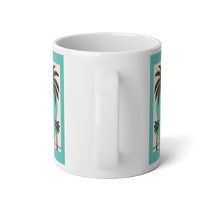 Jumbo Mug, 20oz, Coffee and Palms | Tropical Coffee Cup