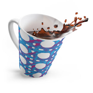 White Latte Mug - Turquoise Pop Beach Chair Wicker