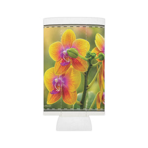 Orchid Bloom Can Cooler — Floral Insulated Beer Koozie