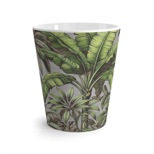 Latte White Mug - Tropical Fruit, Grey