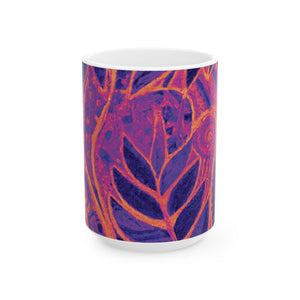 Ceramic White Mug - 11oz & 15oz, Amazon Whimsy, Heatwave