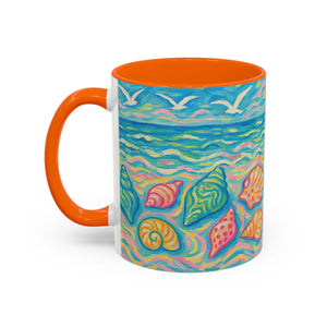 Copy of Accent Coffee Mug (11, 15oz), 8 Colors - Glow Seashells