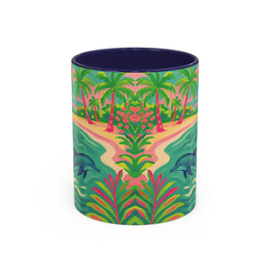 Accent Coffee Mug (11, 15oz), 8 Colors - Jum[mg Dolphins