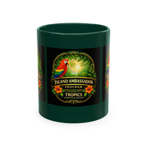 Tropical Parrot Coffee Mug — "Island Ambassador" Ceramic Cup