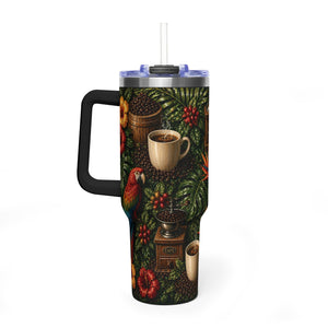 40oz Tropical Coffee Garden Thermal Tumbler