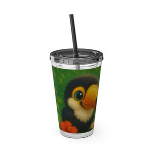 Tropical Tumbler with Straw | 16 oz: Baby Toucans