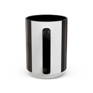 Accent Color Coffee Mug (11, 15oz), 8 Colors - White Nautilus Trio/Black, Large