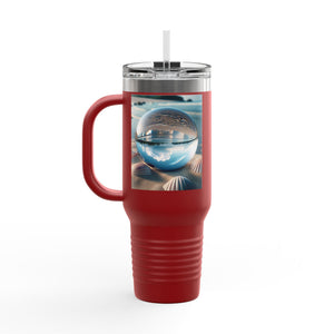 Insulated Travel Mug, 40oz / Beach Illusion Ball - Perfect for Outdoor Adventures
