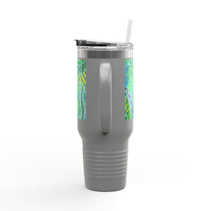 Amazon Whimsy/Green Insulated Travel Mug - 40oz - Perfect for Outdoor Adventures