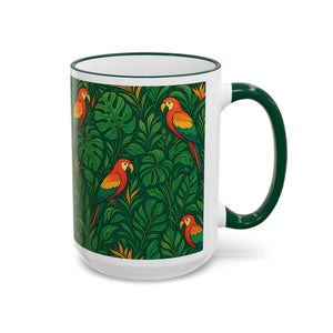 Accent Rim & Handle Coffee Mug, Religious ~ Our Lady of Perpetual Help, Monsteras