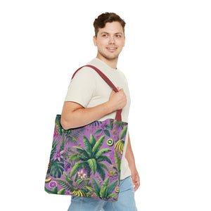 More Tropical Fruit/Deep Lilac Tote Bag - 3 Sizes