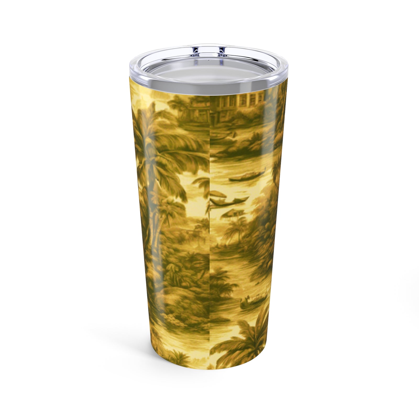 20oz Tropical Glossy Tumbler / Tropical Toile, Gold