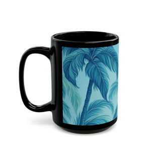 Black Coffee Mug - Azure Palms