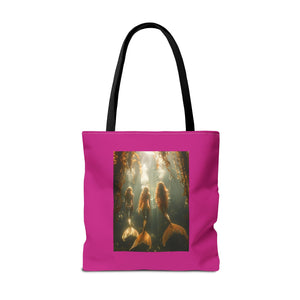 Three Mermaid Sisters, Pink ote Bag - 3 Sizes