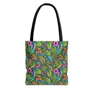 Rainforest Blooms Tote Bag - 3 Sizes