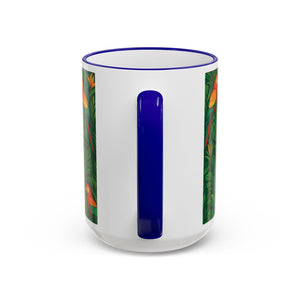 Accent Rim & Handle Coffee Mug, Religious ~ Our Lady of Perpetual Help, Monsteras