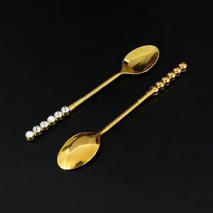 Sparkling Diamond Accent Coffee Spoon, 4.7"