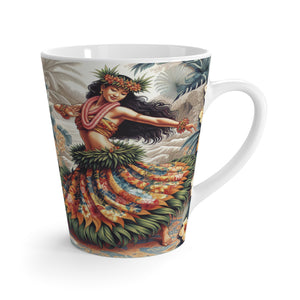 Latte White Mug - Hawaiian Dancer Tiki