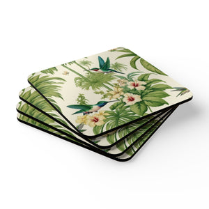 Coaster Set/4 - Hummingbirds & Flowers