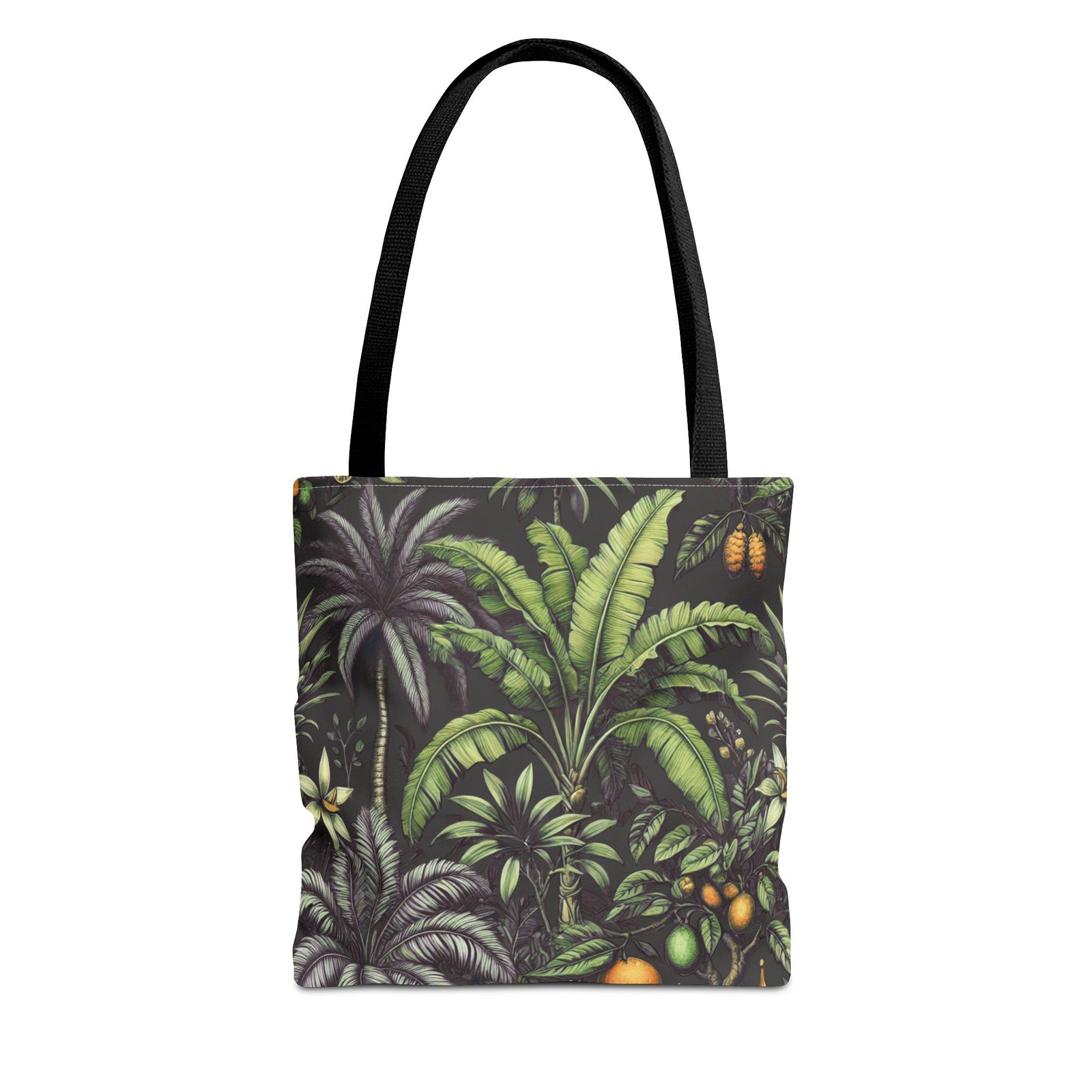 Tropical Fruit/Black Tote Bag - 3 Sizes