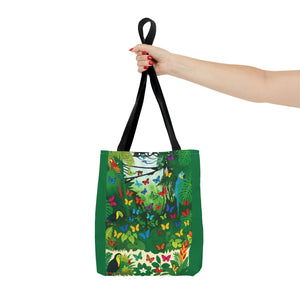 Tote Bag ~ Jungle Parrots & Butterflies
