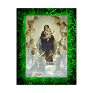 Matte Religious Poster — Mary and the Angels Christian Art Print