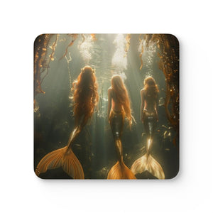 Coaster Set/4 - Three Mermaid Sisters