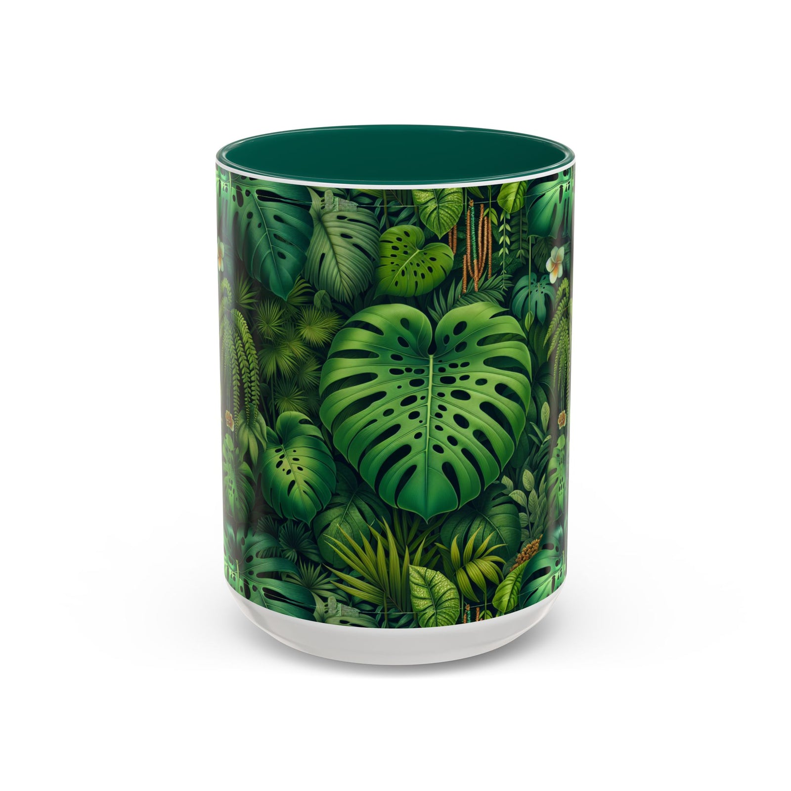 Accent Color Coffee Mug, Many Colors - 11oz & 15oz / Rainforest Greenery