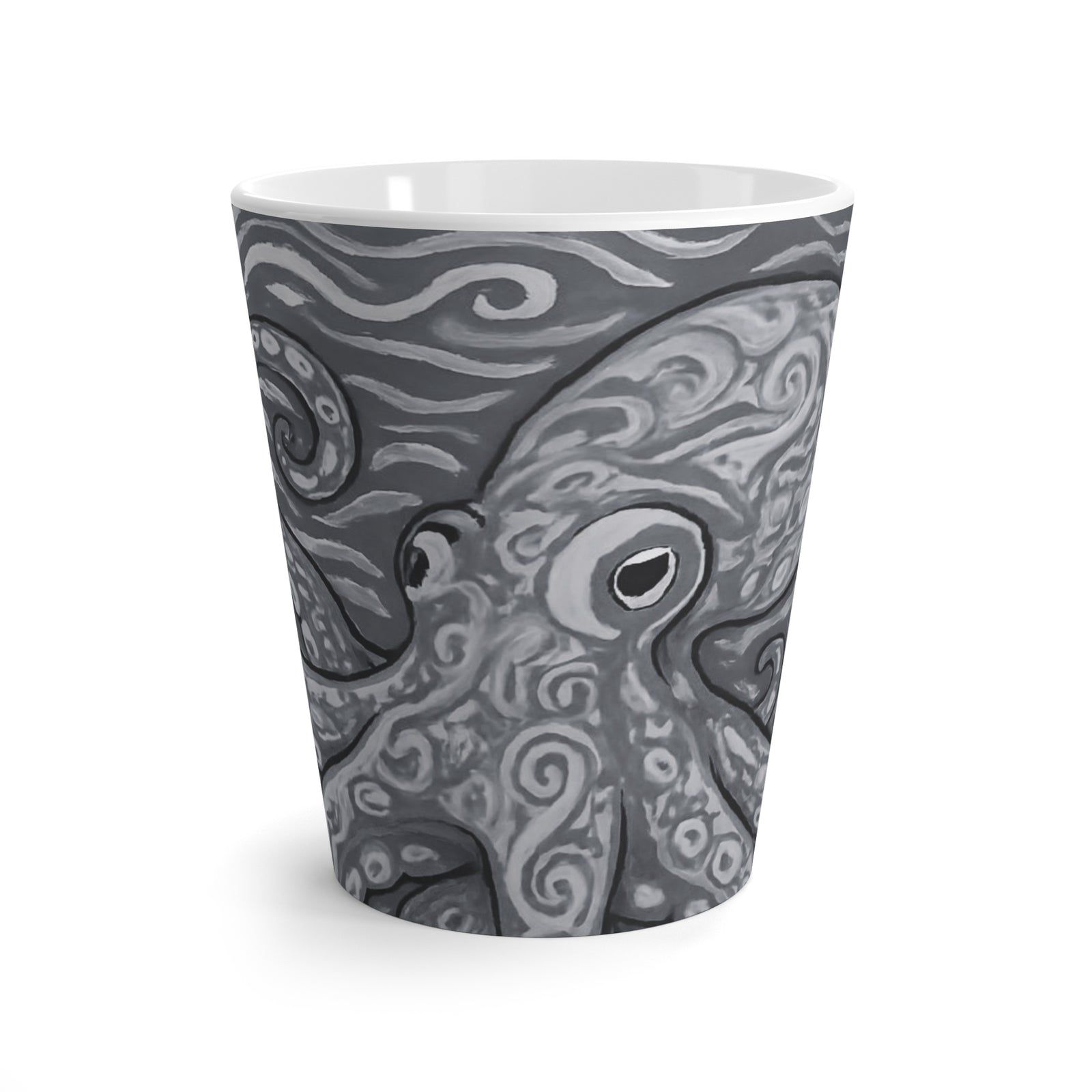 Latte White Mug - Noir Kraken Joe