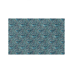 Tropical Microfiber Coffee/Tea Towel – Octopus, Nautical Ocean Blue