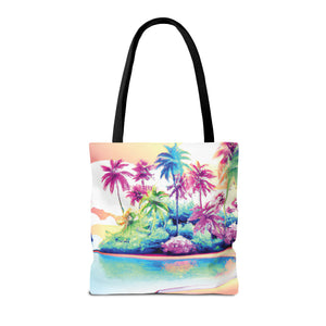 Watercolor Beach Tote Bag - 3 Sizes