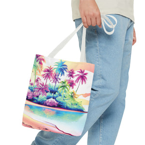 Watercolor Beach Tote Bag - 3 Sizes