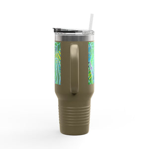 Amazon Whimsy/Green Insulated Travel Mug - 40oz - Perfect for Outdoor Adventures