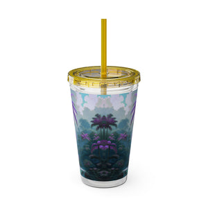 Tropical Tumbler with Straw | 16 oz: Sleeping Parrot, Fantasy