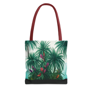 Tiny Palm Island/Black Tote Bag - 3 Sizes