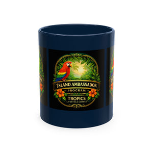 Tropical Parrot Coffee Mug — "Island Ambassador" Ceramic Cup