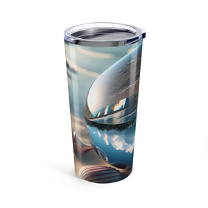 20oz Tropical Glossy Tumbler / Beach illusion Ball