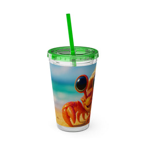Tropical Tumbler with Straw | 16 oz: Baby Hermit Crab