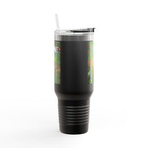 Jaguars and Parrots Insulated Travel Mug - 40oz - Perfect for Outdoor Adventures