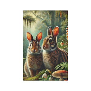 Microfiber Coffee/Tea Towel — Rainforest Sumatran Striped Rabbits