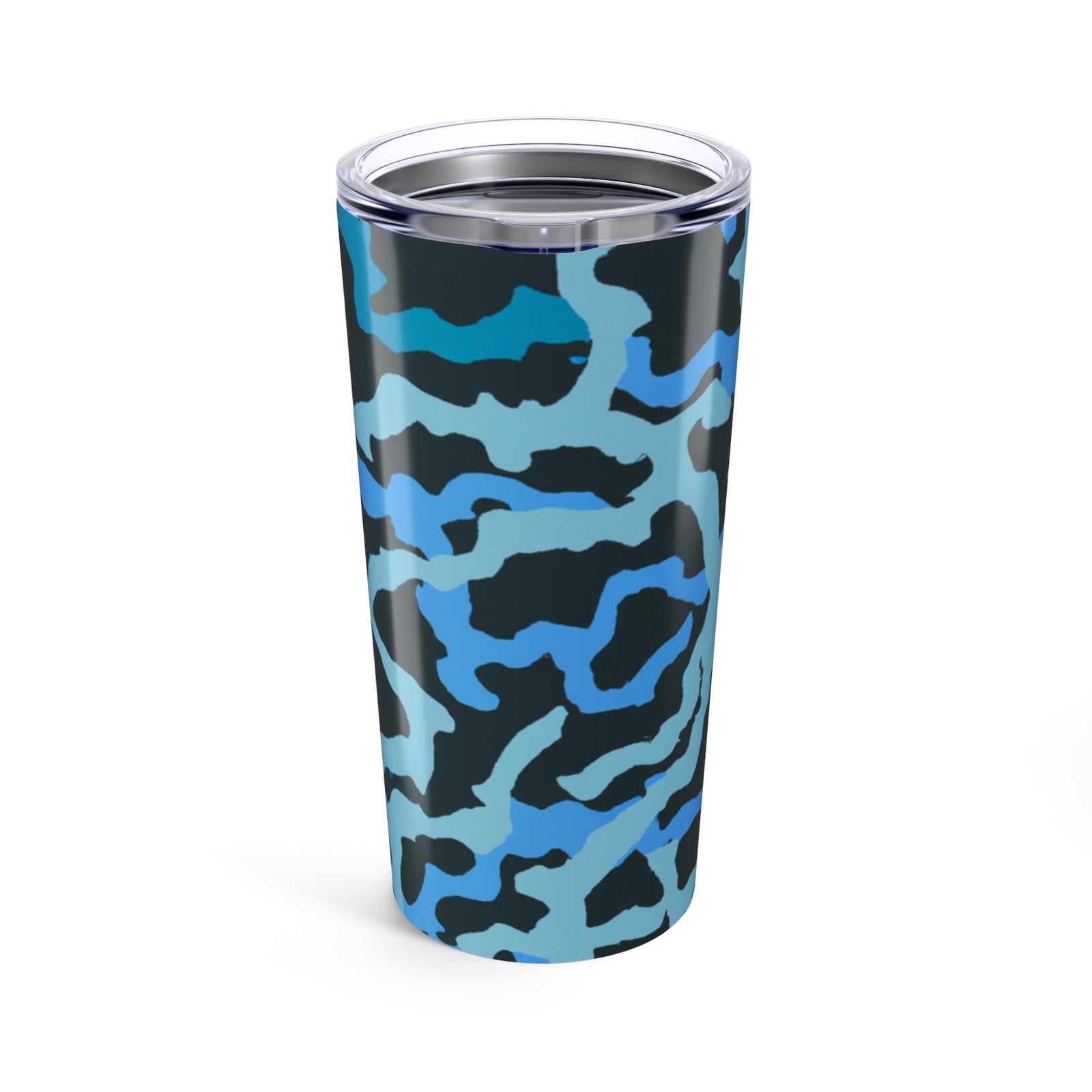 20oz Tropical Glossy Tumbler / Coral Threads Blue