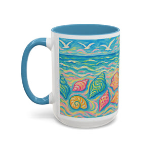 Copy of Accent Coffee Mug (11, 15oz), 8 Colors - Glow Seashells