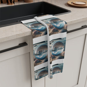 Tropical Microfiber Coffee/Tea Towel – Crystal Ball & Beach Seashells