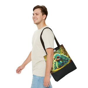 Baby Peacock/Black Trio Tote Bag - 3 Sizes