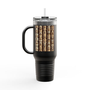 Funny Tiki Totems Insulated Travel Mug - 40oz - Perfect for Outdoor Adventures