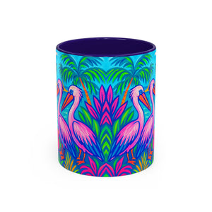 Accent Color Coffee Mug, Many Colors - 11oz & 15oz / Pelican Party