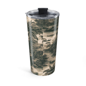 Tumbler 20oz -Tropical Toile, Black