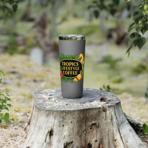 22oz Insulated Tumbler/Vacuum Copper Travel Cup ~ Tropics Lifestyle Coffee, Seahorse Logo